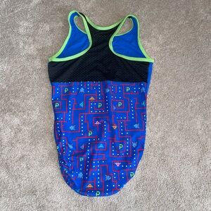 Plum Royal Blue Video Game Adult M Practicewear Gymnastics Leotard